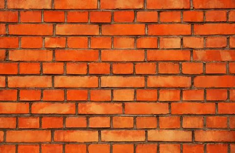 Texture of orange brick wall as background Stock Photos