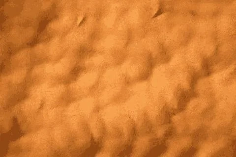 Texture of orange sand in the desert on a hot dry day Stock Illustration