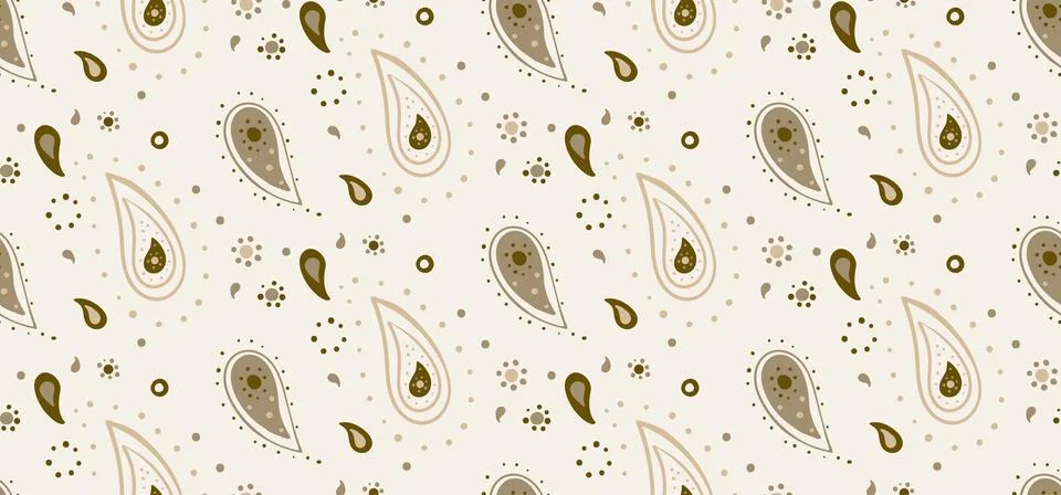 Texture paint and delicate boho. Henna colors on indian minimal. Paisley sa.. Stock Illustration