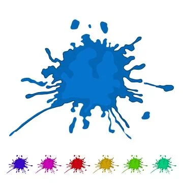 Texture paint splatters vector cartoon graphic Stock Illustration