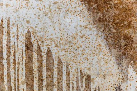 Texture of painted rusty metal sheet Stock Photos