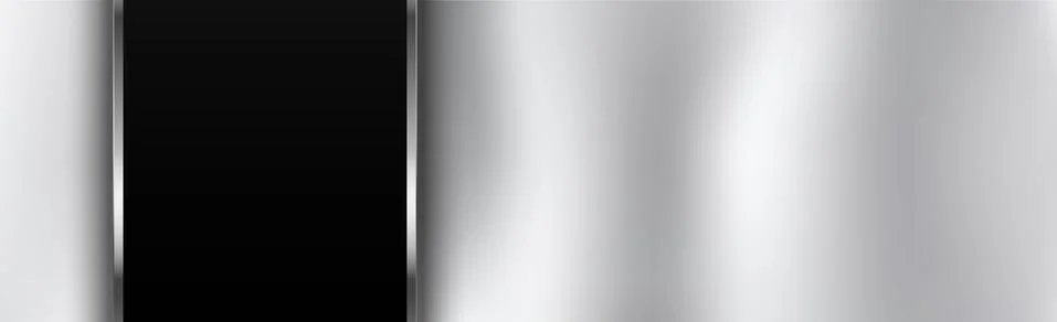 Texture panorama of silver metal with reflection Stock Illustration