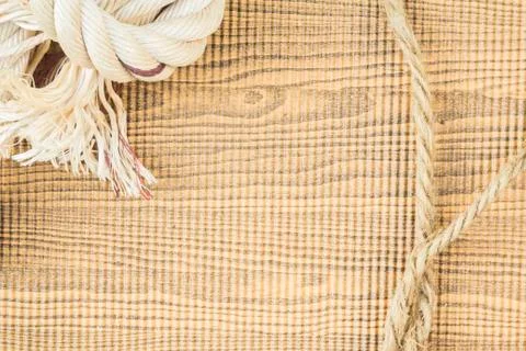 The texture of the paper, rope sack. 库存照片