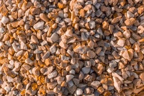 Texture, pattern, background. marble chips for landscaping pebbles close-up Foto stock