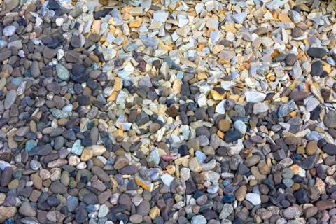 Texture, pattern, background. marble chips for landscaping pebbles close-up Stock Photos