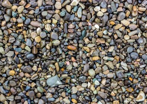 Texture, pattern, background. marble chips for landscaping pebbles close-up Stock Photos