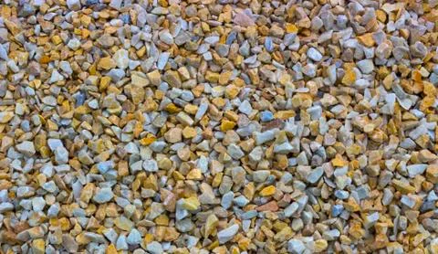 Texture, pattern, background. marble chips for landscaping pebbles close-up Stock Photos