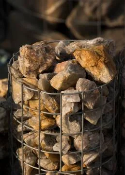 Texture, pattern, background. marble chips for landscaping pebbles close-up Stock Photos
