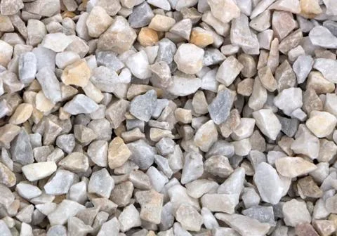 Texture, pattern, background. marble chips for landscaping pebbles close-up Stockfoto's