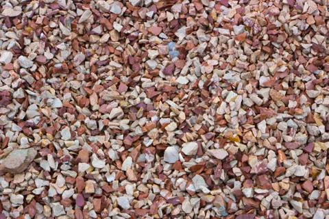 Texture, pattern, background. marble chips for landscaping pebbles close-up Foto stock