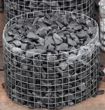 Texture, pattern, background. marble chips for landscaping pebbles close-up Fotos Stock