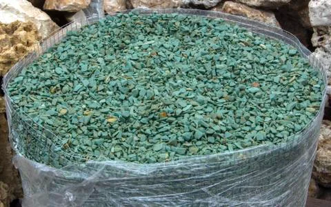 Texture, pattern, background. marble chips for landscaping pebbles close-up Stock Photos