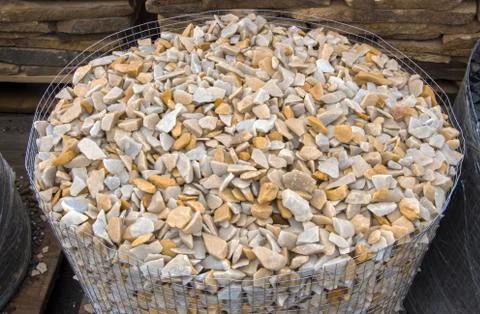 Texture, pattern, background. marble chips for landscaping pebbles close-up Stock Photos