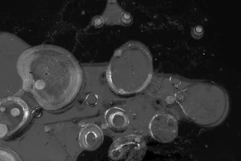 Texture pattern background white Winter, river ice air bubbles stagnant. drawing Stock Photos