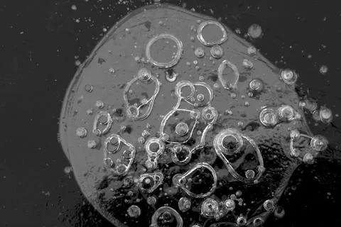 Texture pattern background white Winter, river ice air bubbles stagnant. drawing Stock Photos