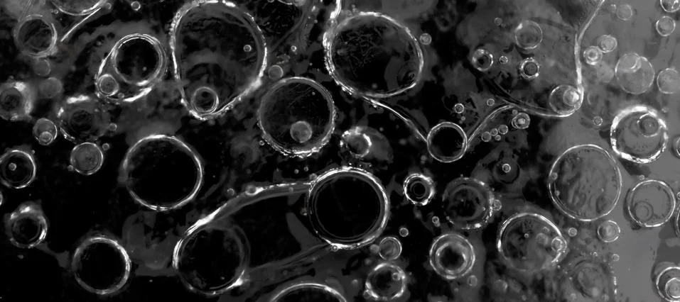 Texture pattern background white Winter, river ice air bubbles stagnant. drawing Foto stock