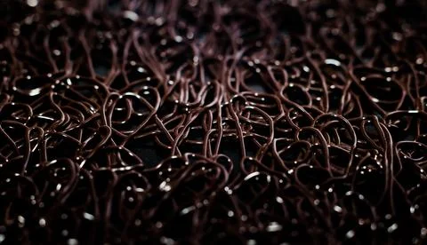 Texture pattern of dark brown rubber on a black background Stock Photos