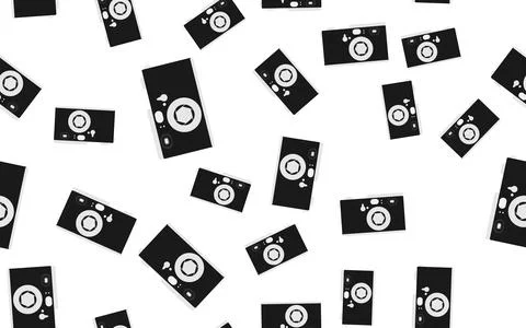 Texture pattern of an old retro antique vintage hipster camera with a lens an イラスト素材