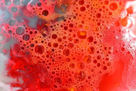 Texture pattern of pink soap bubbles. Stock Photos