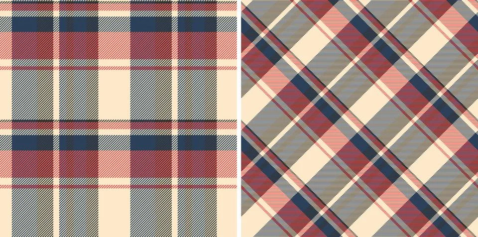 Texture pattern textile of plaid check vector with a background seamless ta.. Stock Illustration