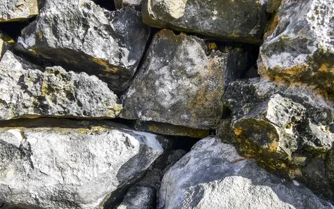 Texture pattern of Tulum ruins Mayan site temple pyramids Mexico. Foto stock
