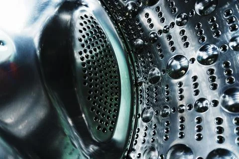 Texture patterns inside the washing machine drum Foto stock