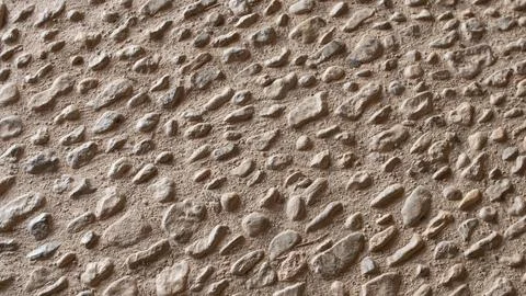 Texture of paving made of river pebbles Foto stock