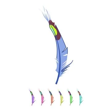 Texture peacock feather vector cartoon graphic Stock Illustration