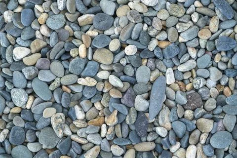 The texture of the pebbles in close-up as a background Fotos Stock