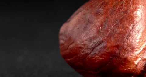 The texture of peeled hazelnut. Macro nut without peel. 動画素材 166887217