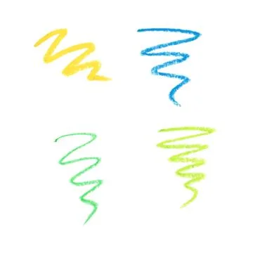 Texture of pencil and chalk in different shapes Stock Illustration