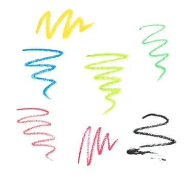Texture of pencil and chalk in different shapes Stock Illustration