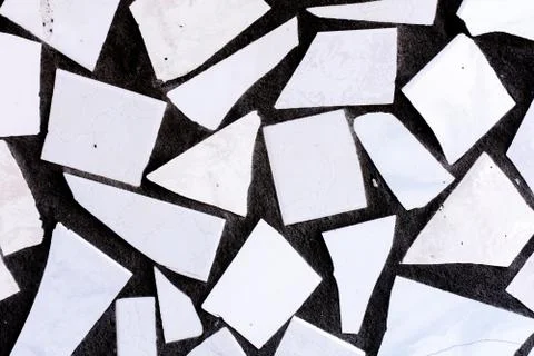 Texture of pieces of broken tiles Foto stock