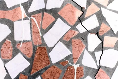 Texture of pieces of broken tiles Foto stock