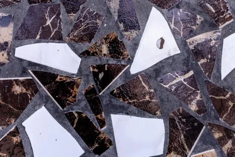Texture of pieces of broken tiles Stock Photos