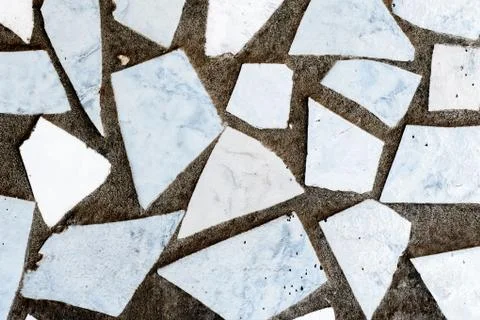 Texture of pieces of broken tiles Stock Photos