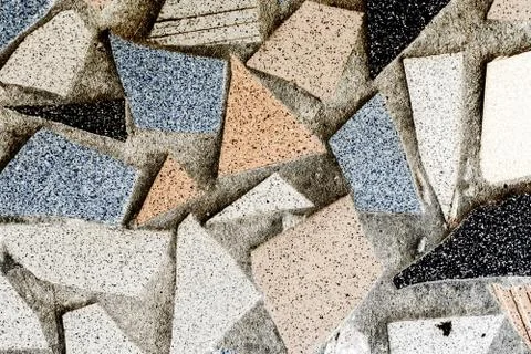 Texture of pieces of broken tiles Stock Photos