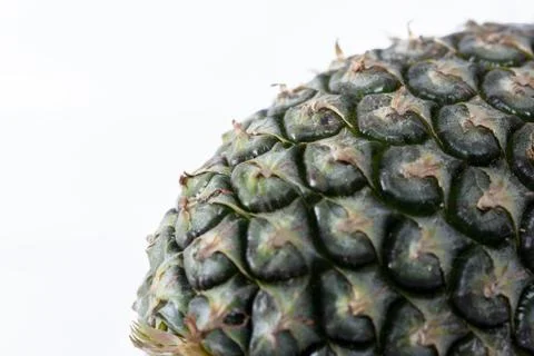 Texture of pineapple isolated on white background Stock Photos