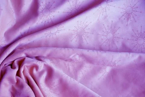 Texture of pink textile material in a fold for background Stock Photos
