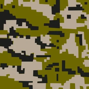 Texture pixel camouflage seamless pattern vector illustration 스톡 일러스트