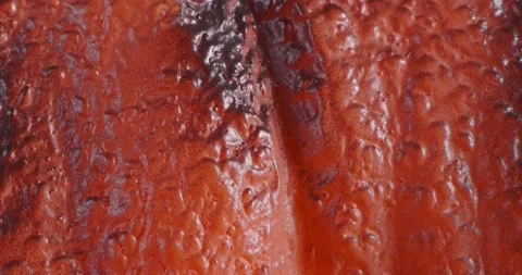 The texture of the plastic is close-up. Macro fragment under the skin of a 스톡 동영상 166083715