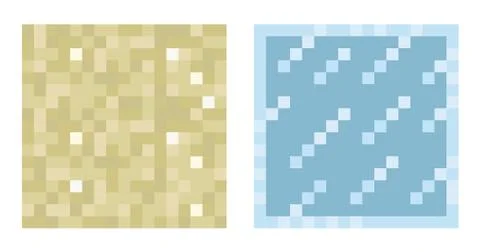 Texture for platformers pixel art vector - sand and glass Stock Illustration