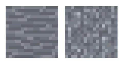 Texture for platformers pixel art vector - stone and gravel Illustrazione stock