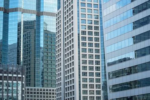 Texture plexus weave window skyscrapers facade. Stock Photos