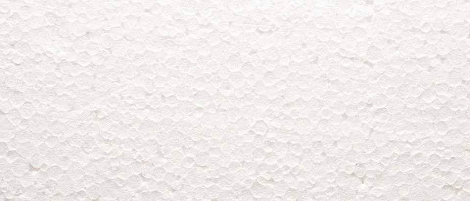 Texture of polystyrene board, close up as background, packing or insulation c Stock Photos