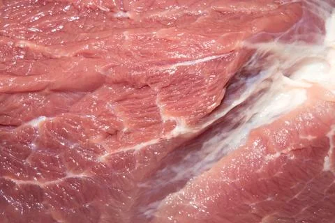 The texture of the pork.Background of pork meat. Stock Photos