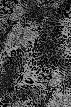 Texture of print fabric striped leopard and flower for background Stock Photos