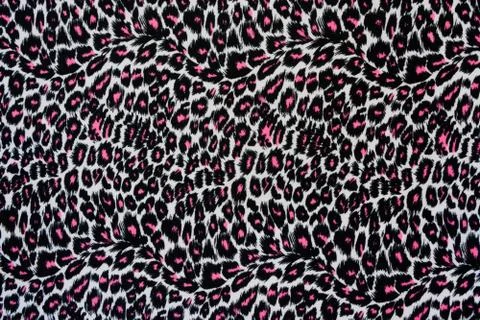 Texture of print fabric stripes leopard for background Stock Photos