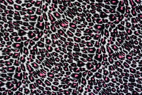 Texture of print fabric stripes leopard for background Stock Photos