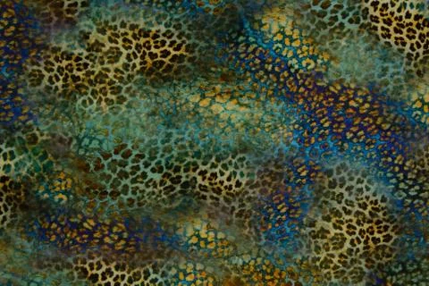 Texture of print fabric stripes leopard for background Stock Photos